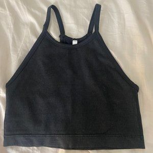 Black cropped Tank Top